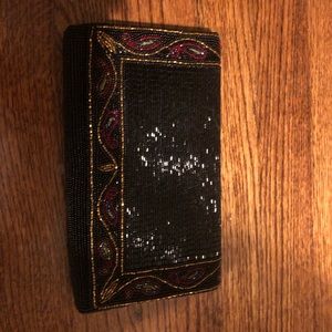 Black sequin purse